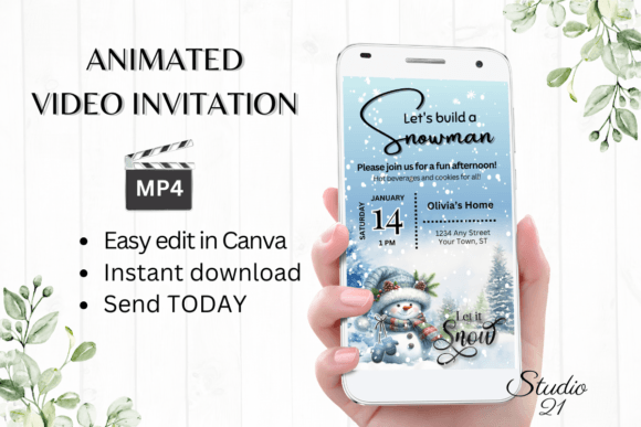 Animated Snowman Invites: Instant Winter Magic