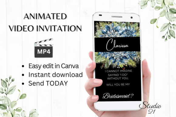 Elegant Winter Bridesmaid Proposals: A Digital Template Guide