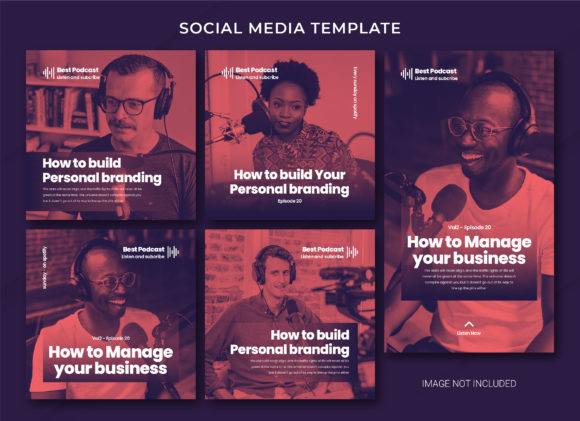 Elevate Your Social Media Game with the Podcast Social Media Premium Template