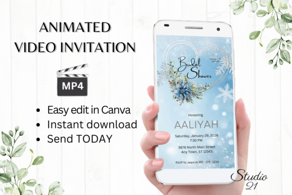 Elevate Your Winter Bridal Shower with Digital Invitations