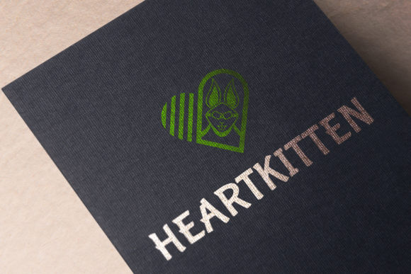 Heartkitten Logo Template: A Modern Vector for Your Brand