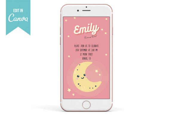 Moon and Stars Birthday Invitation: A Celestial Template for Your Party
