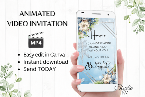 Winter Junior Bridesmaid W3254JM: A Script Font with Heart