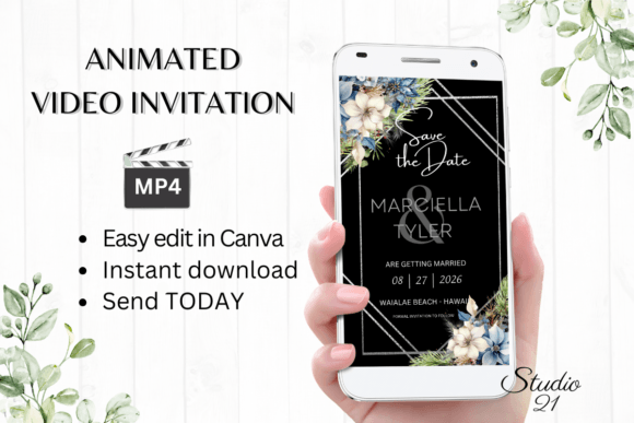 Winter Save the Date Announcement W2255: Effortless Elegance for Your Seasonal Invites